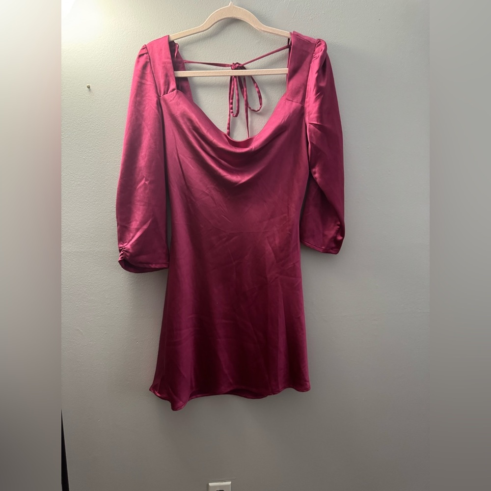 NWOT Lush Fuchsia‎ Long Sleeve Dress